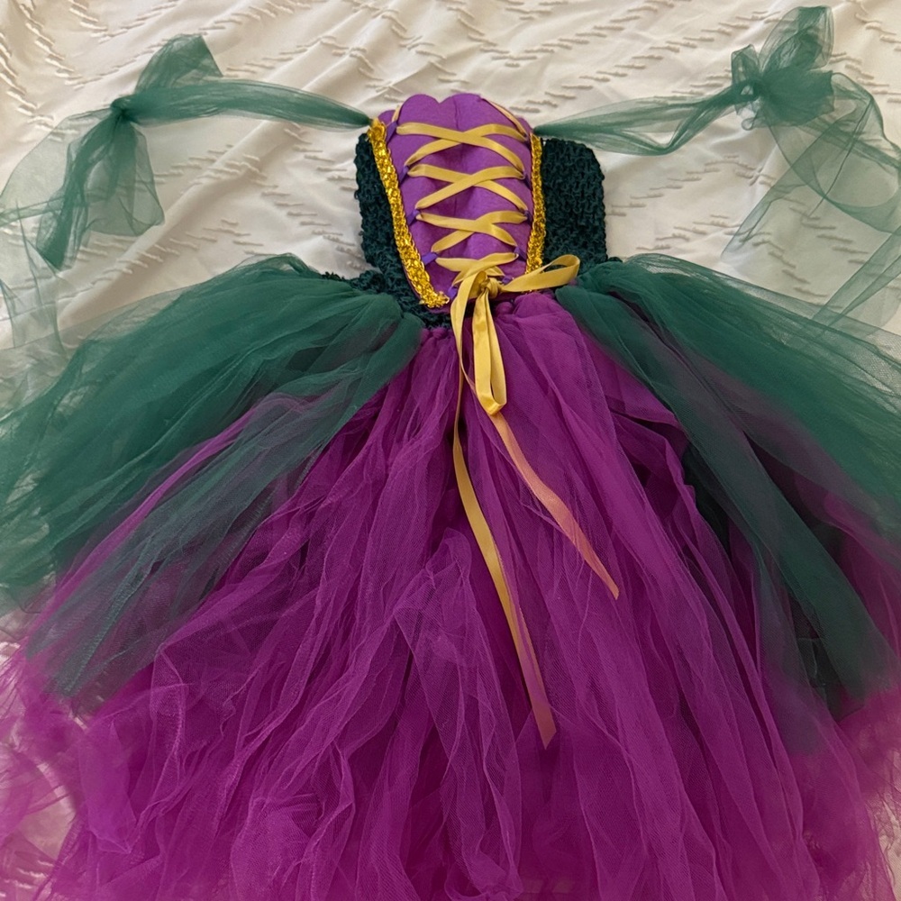 Enchanting Winifred Sanderson Purple and Green Kids Tutu Costume